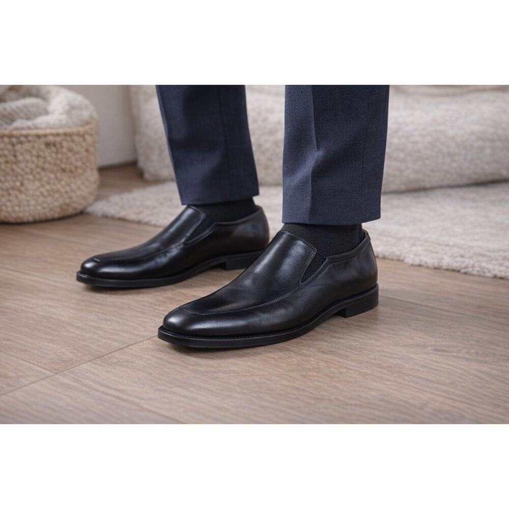 Blake McKay M1 Black Leather Slip-On Dress Loafers Men’s 8.5